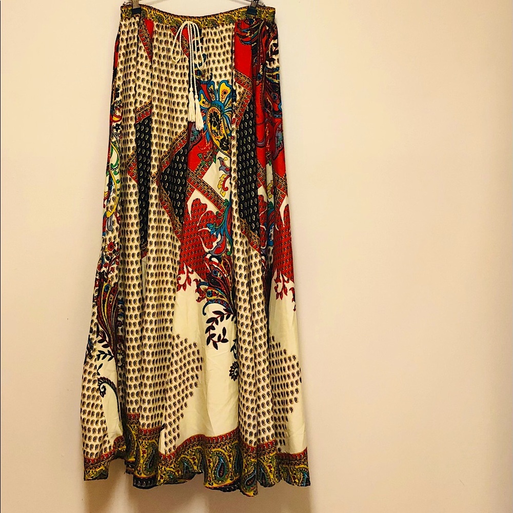 Women’s beautiful long multicolored maxi skirt